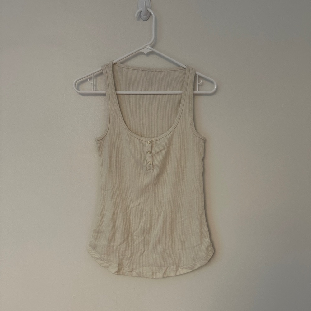 Anthropology white tank top